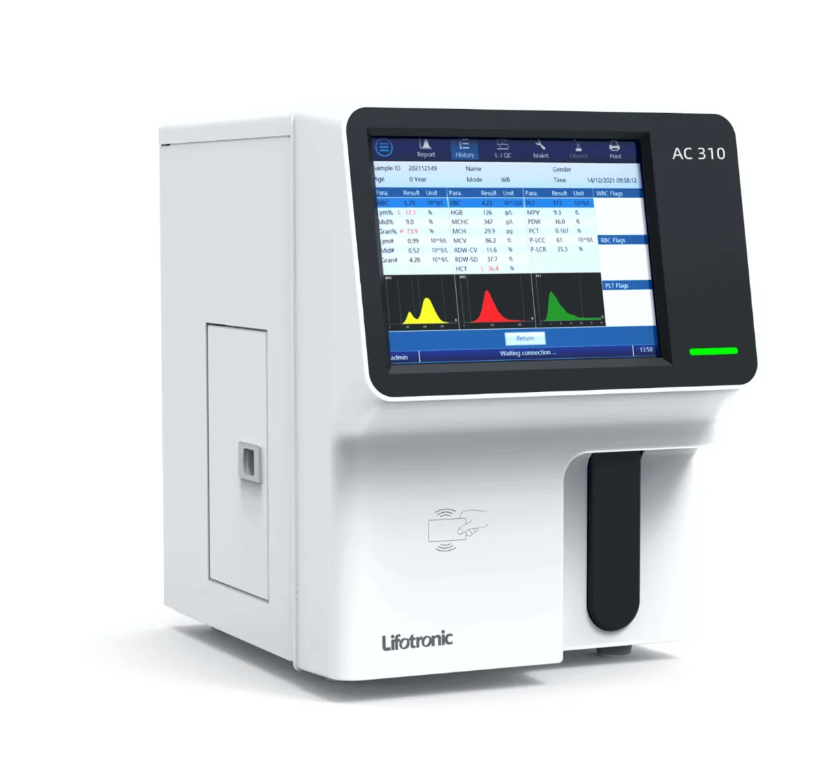 Lifotronic AC310 Hematology Analyzer 3-Part Diff