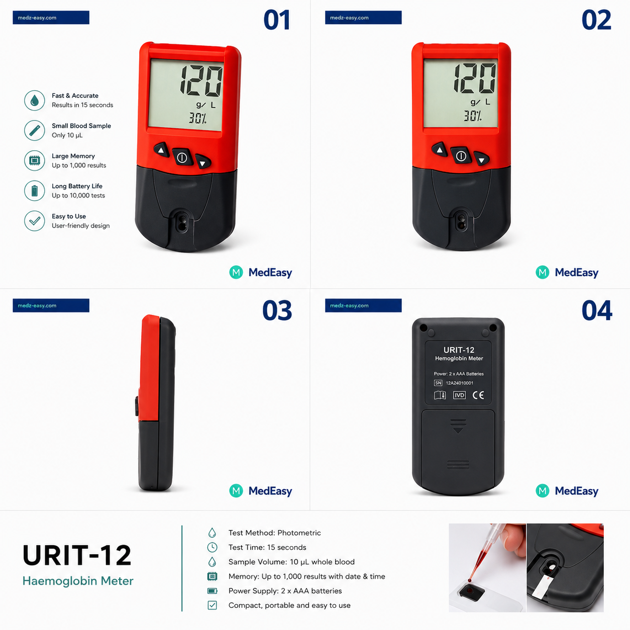 URIT-12 Haemoglobin Meter