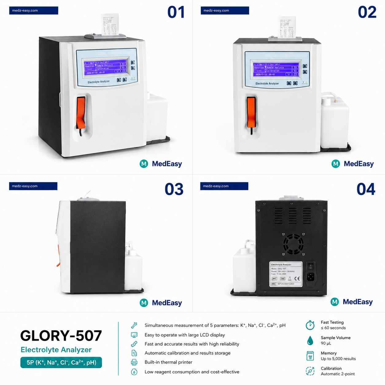 DIRUI Glory-507 Electrolyte Analyzer 5P